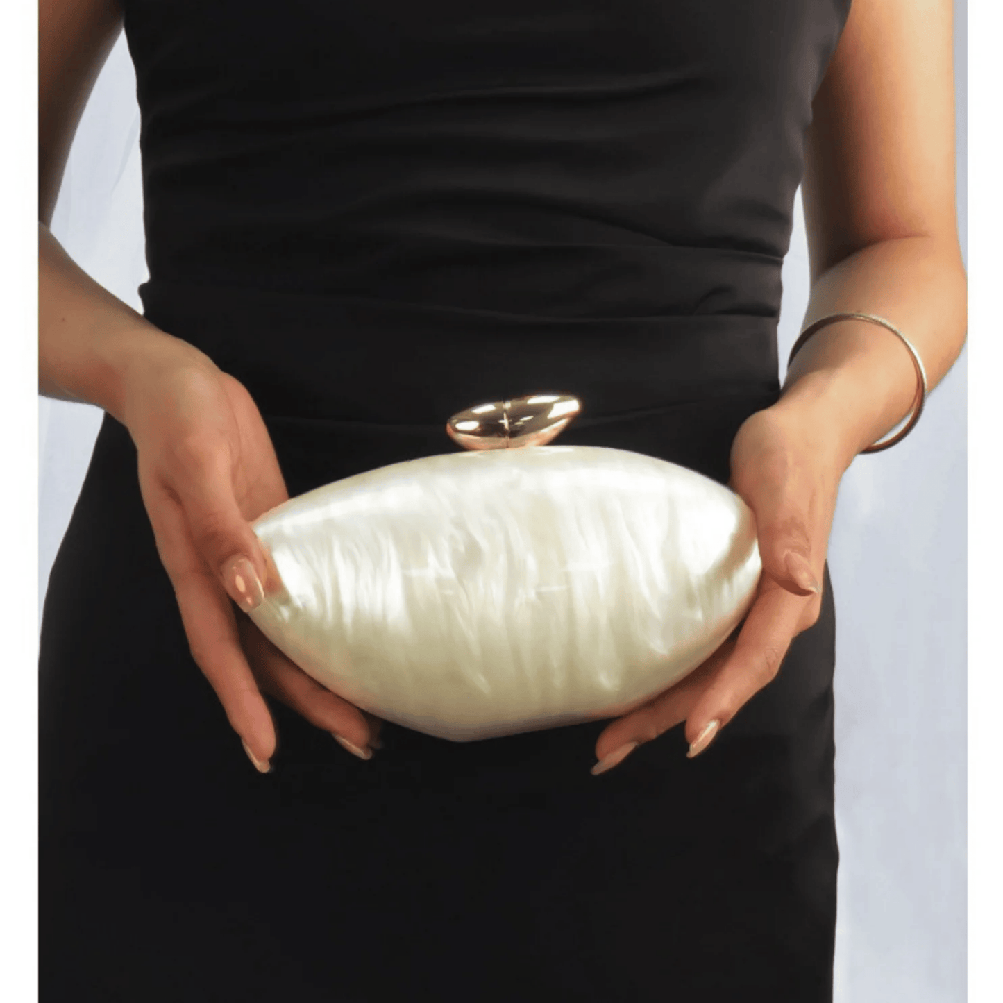 PearlPebble™ Acrylic Evening Bag – Sparkling & Sculptural Design