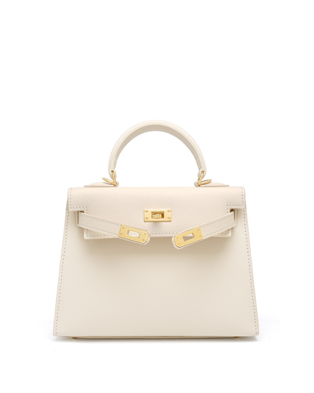 Bolsa de couro legítimo Class | Elegância com detalhes dourados
