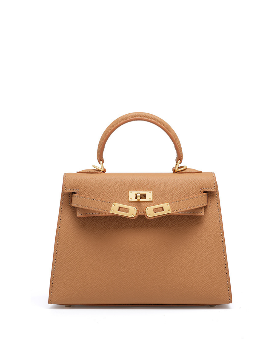 Bolsa de couro legítimo Class | Elegância com detalhes dourados