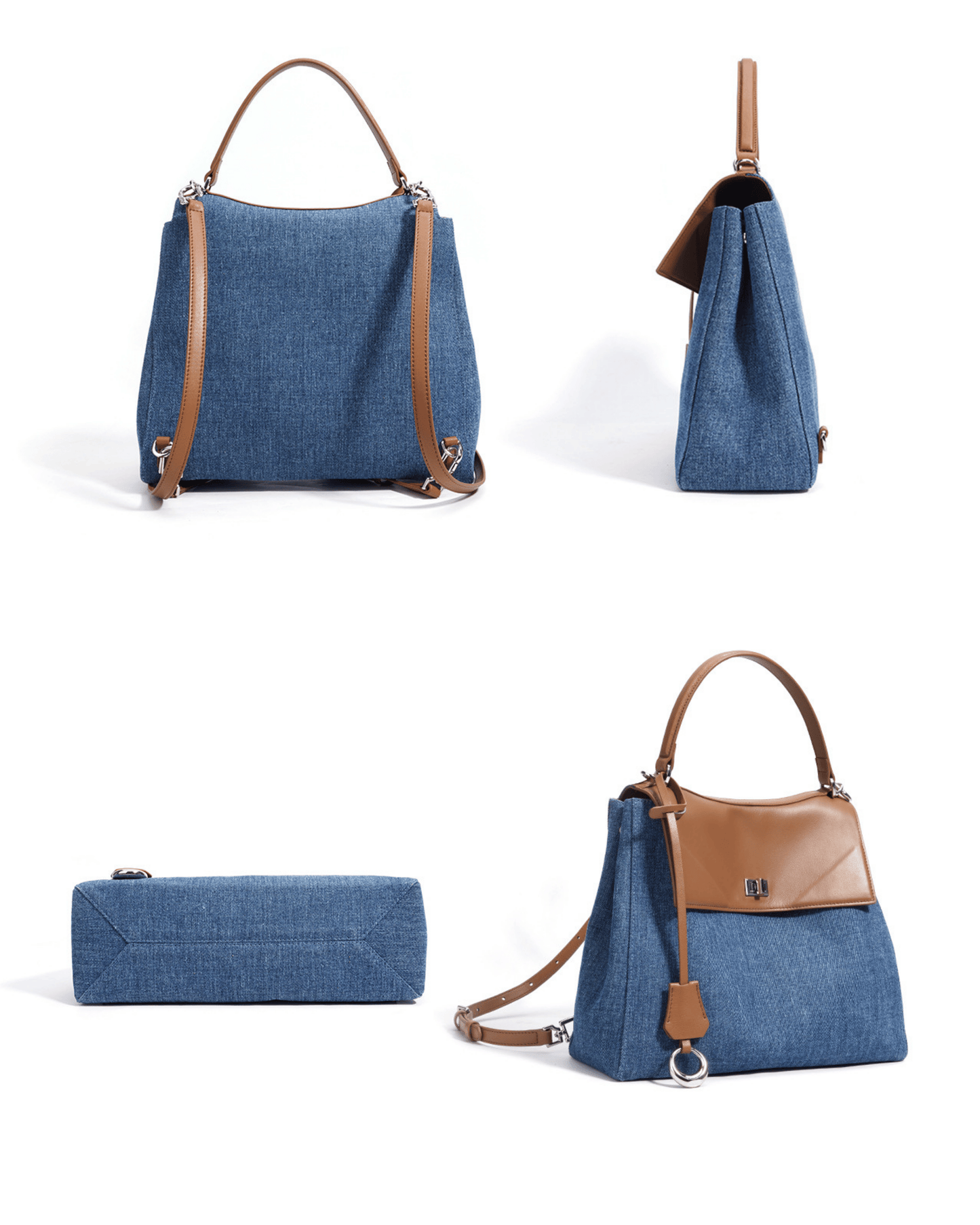 Switch – Denim Leather Handbag, Shoulder Bag & Backpack