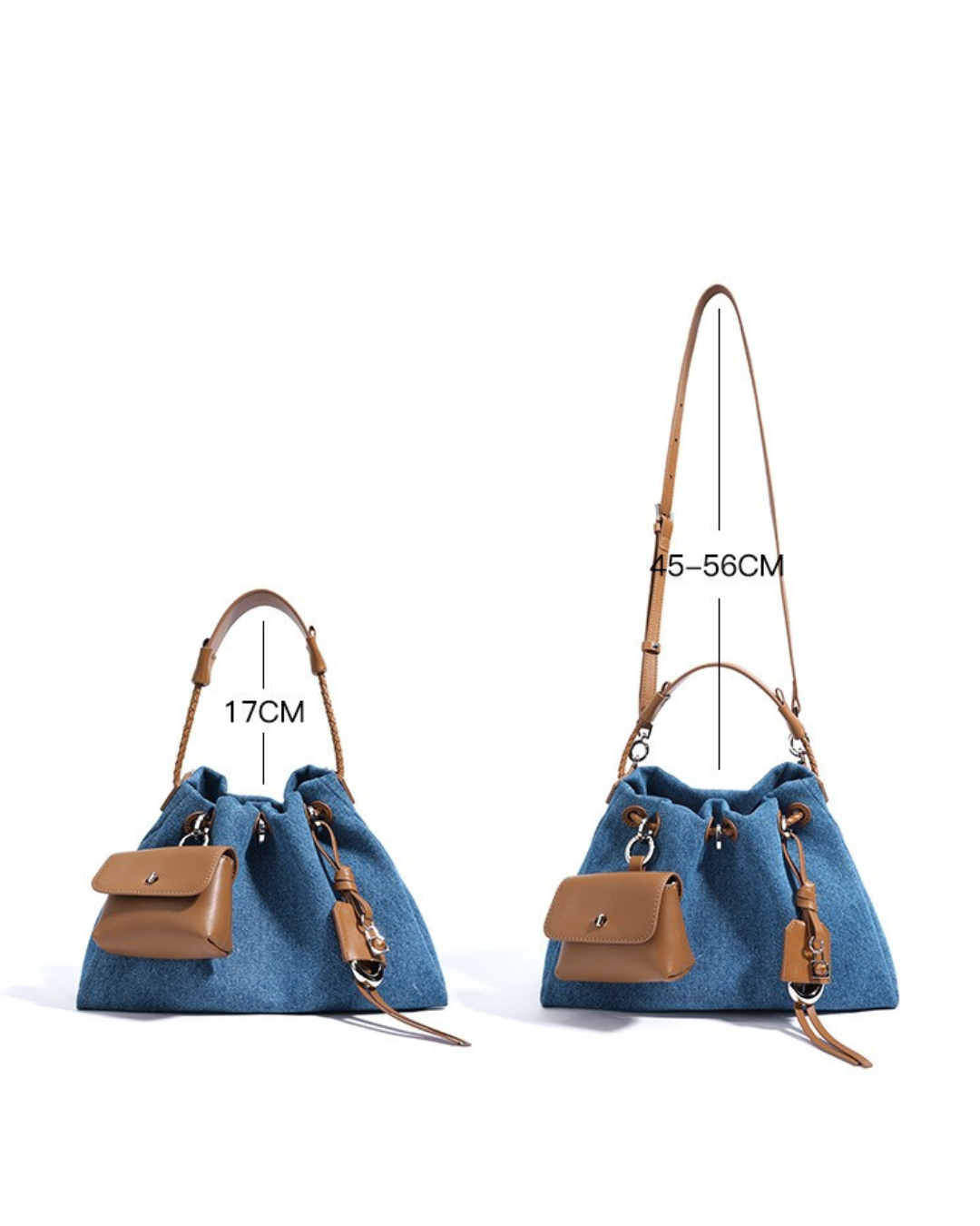 Túi đeo vai rút dây Breeze Denim | Thiết kế thời trang và tiện dụng