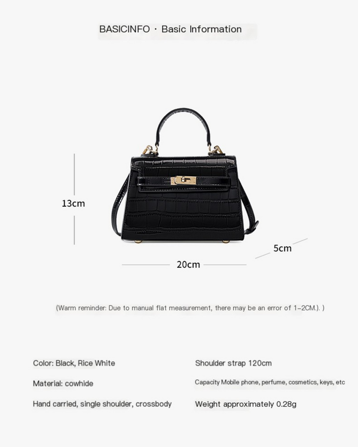 Hermes Kelly Mini bag Crocodile Pattern Style Genuine Leather Hand &amp; Shoulder Bag