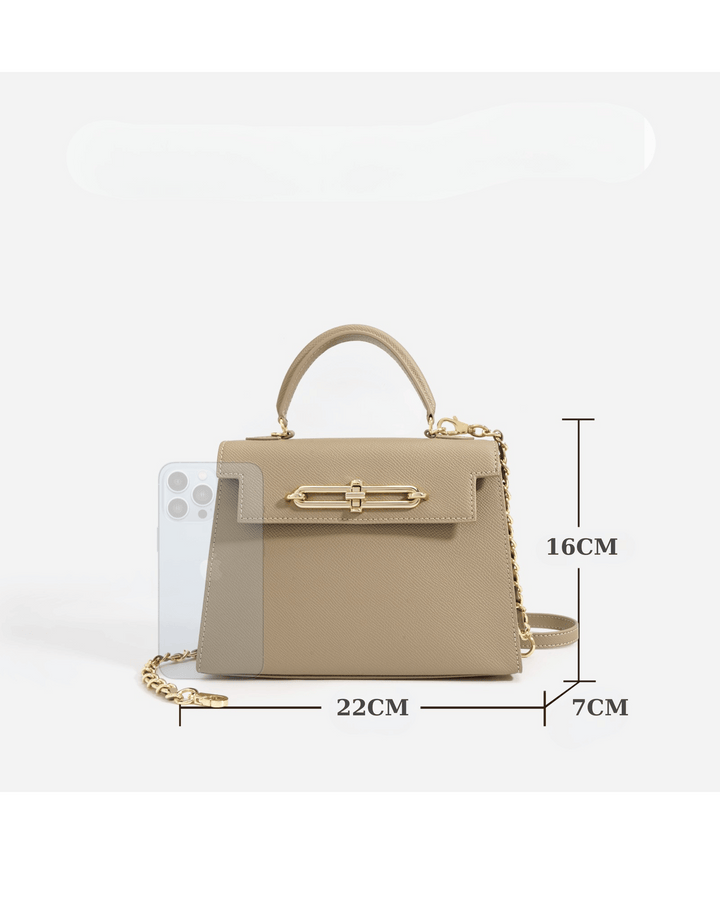 Hermes Saffiano Leather Mini Hand &amp; Shoulder Bag – Chain &amp; Adjustable Strap
