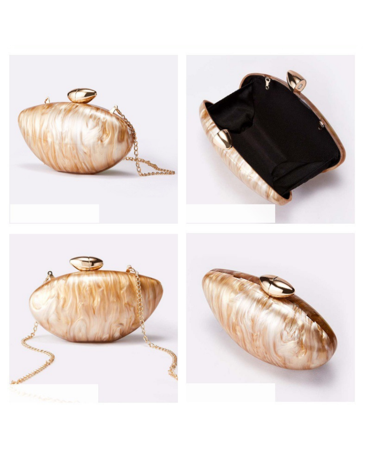 PearlPebble™ Akrilik Abiye Clutch