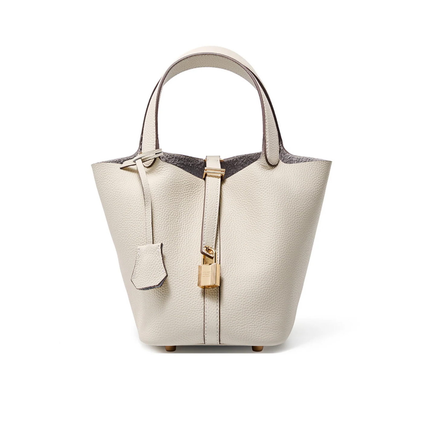 Bolsa Picotin em couro legítimo – Bolsa estilo balde compacta e estilosa