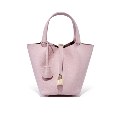 Bolsa Picotin em couro legítimo – Bolsa estilo balde compacta e estilosa
