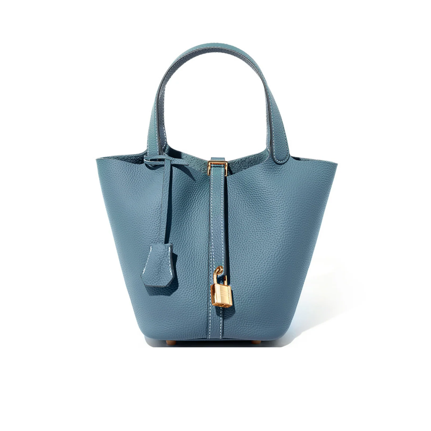 Bolsa Picotin em couro legítimo – Bolsa estilo balde compacta e estilosa