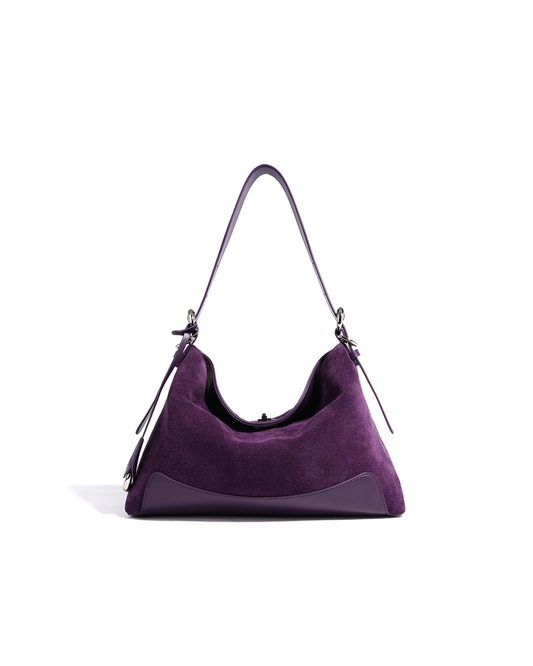Bamby Suede Leather Shoulder &amp; Handbag – Stylish and Functional Model with Adjustable Straps 