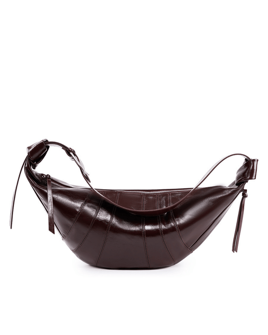 Banana Shaped Shiny Leather Shoulder Bag | Daily and Stylish Use