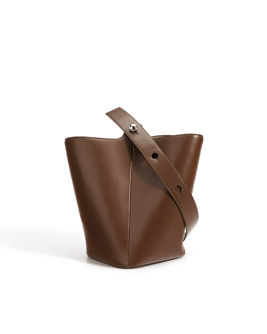 Nimbus – Bolsa estilo balde de couro com botões