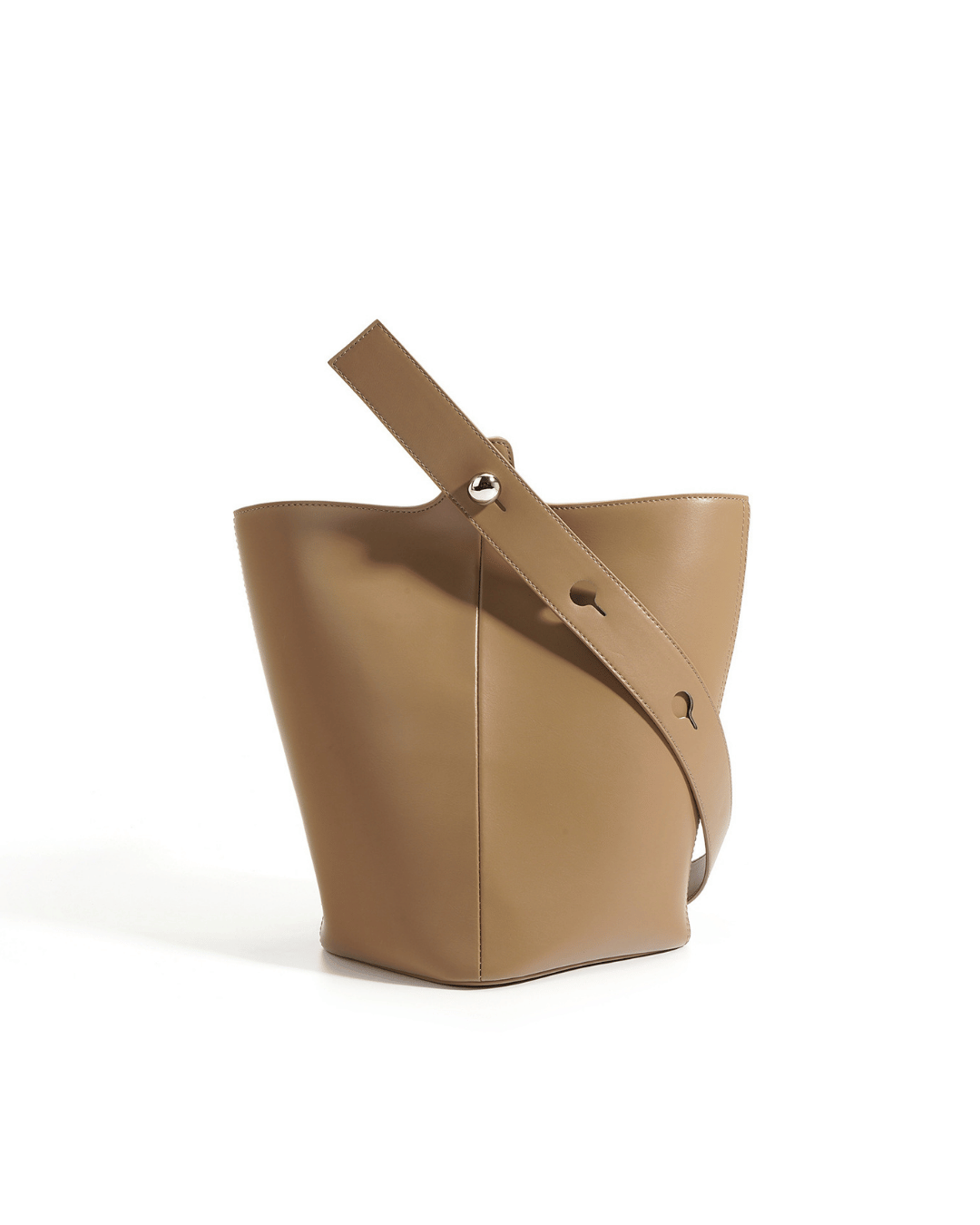 Nimbus – Stylish Buttoned Leather Bucket Bag