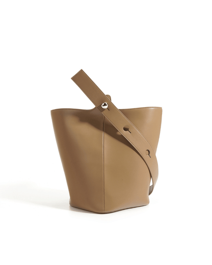 Nimbus – Bolsa estilo balde de couro com botões