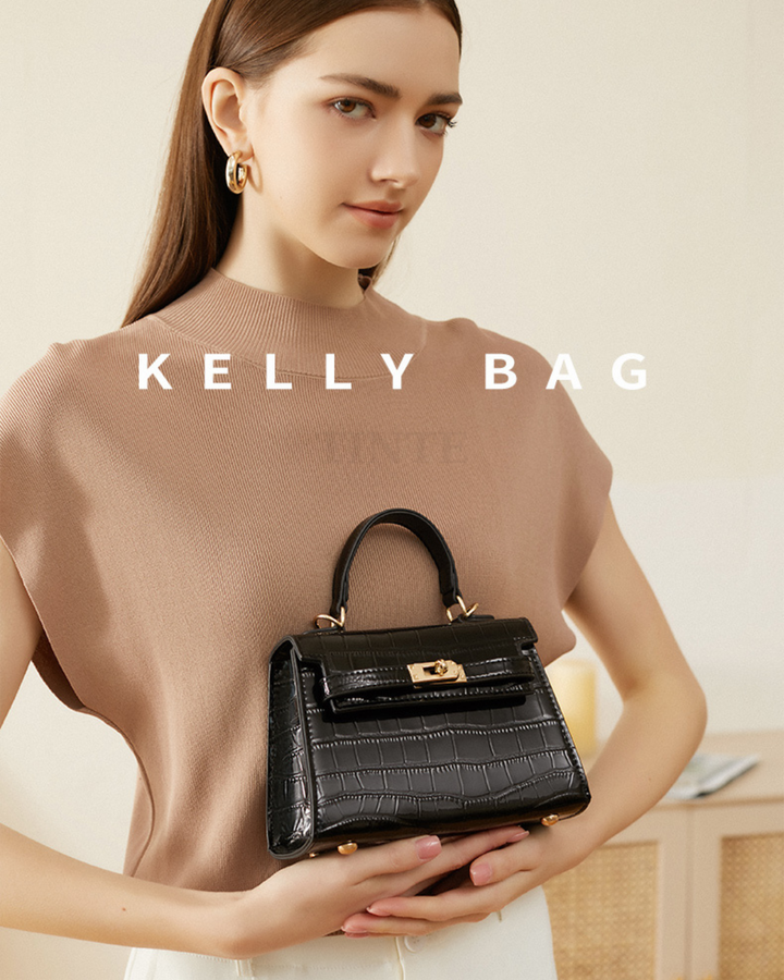 Hermes Kelly Mini bag Crocodile Pattern Style Genuine Leather Hand &amp; Shoulder Bag