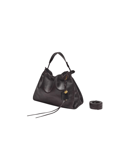 Bolsa de couro legítimo com cordão Gather – opções de tamanho mini/pequeno/médio