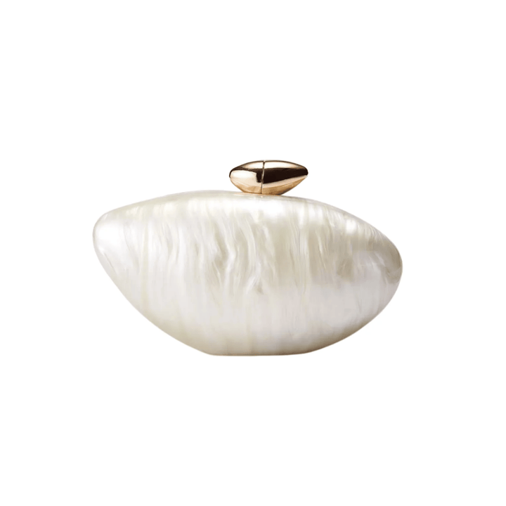 PearlPebble™ Akrilik Gece Çantası – Işıltılı & Heykelsi Tasarım