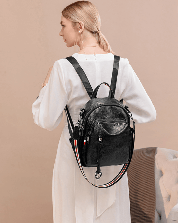 Urban – Şerit Detaylı Çok Bölmeli Mini Sırt & Omuz Çantası