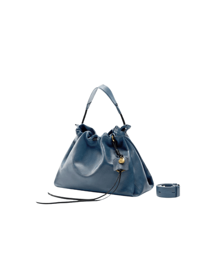 Bolsa de couro legítimo com cordão Gather – opções de tamanho mini/pequeno/médio