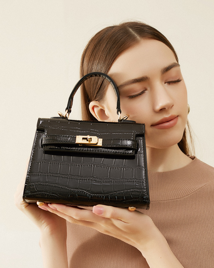 Hermes Kelly Mini bag Crocodile Pattern Style Genuine Leather Hand &amp; Shoulder Bag