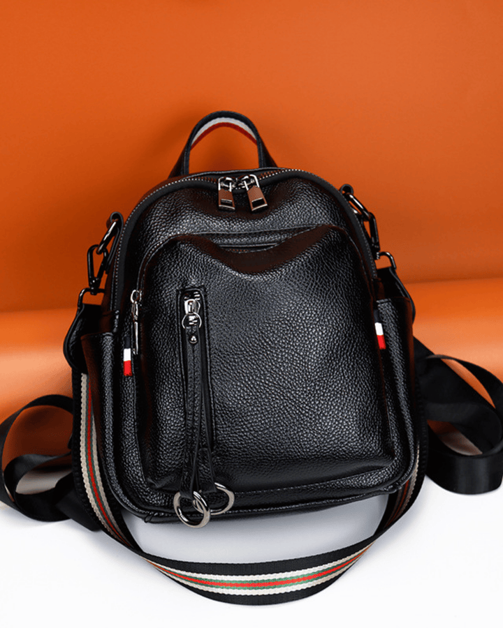Urban – Şerit Detaylı Çok Bölmeli Mini Sırt & Omuz Çantası