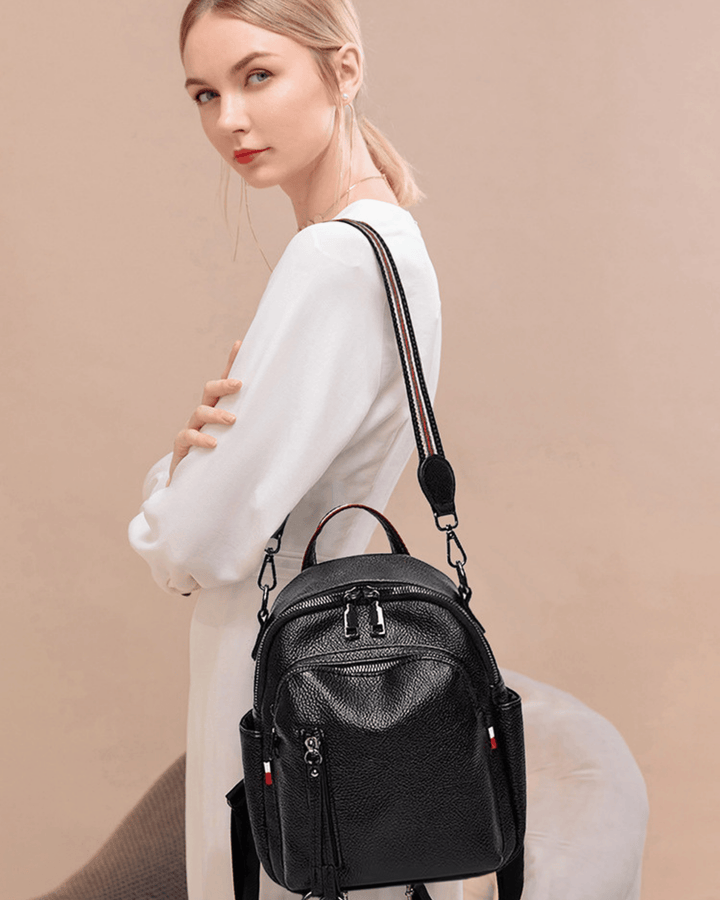Urban – Şerit Detaylı Çok Bölmeli Mini Sırt & Omuz Çantası