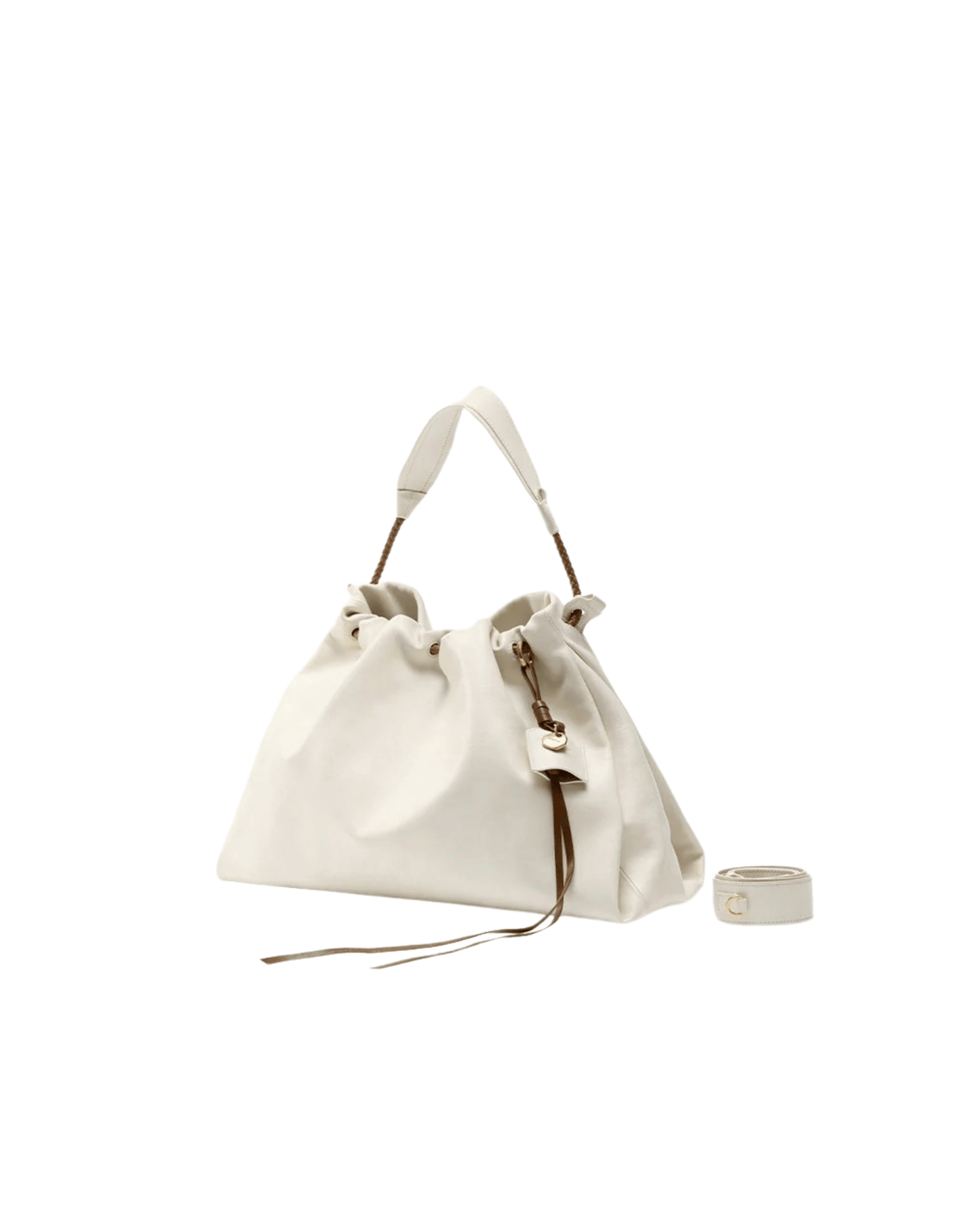 Bolsa de couro legítimo com cordão Gather – opções de tamanho mini/pequeno/médio