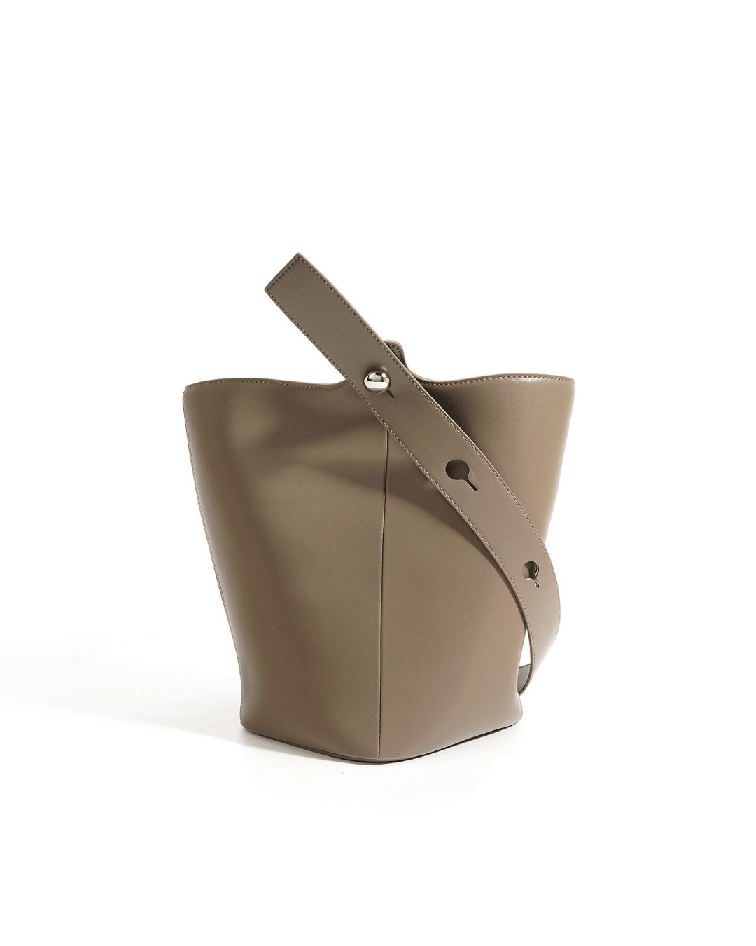 Nimbus – Stylish Buttoned Leather Bucket Bag