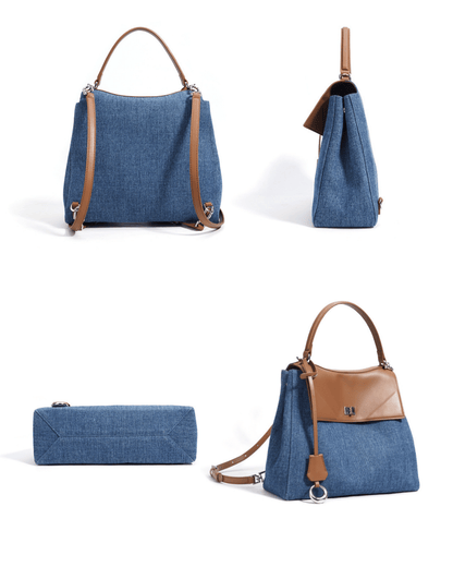 Switch – Denim Leather Handbag, Shoulder Bag &amp; Backpack