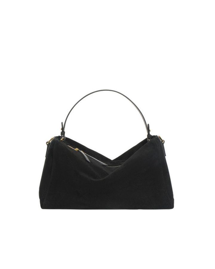 Sinced Suede Luxury Leather Bag – Large Volume, Minimalist Design, Zippered Model 