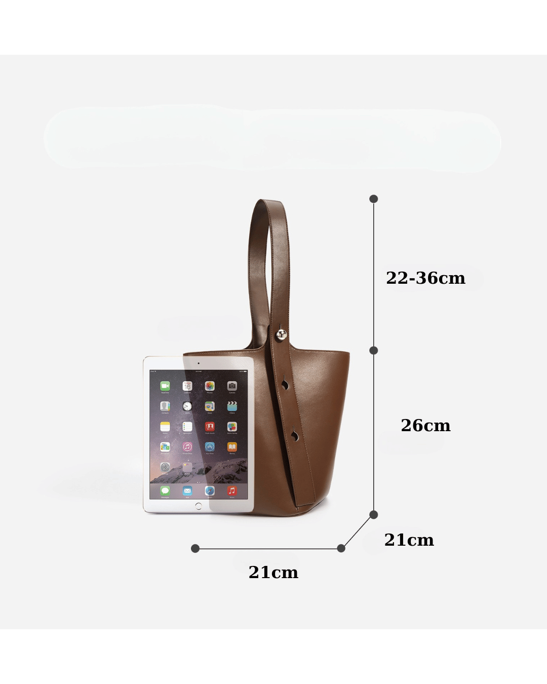 Nimbus – Stylish Buttoned Leather Bucket Bag