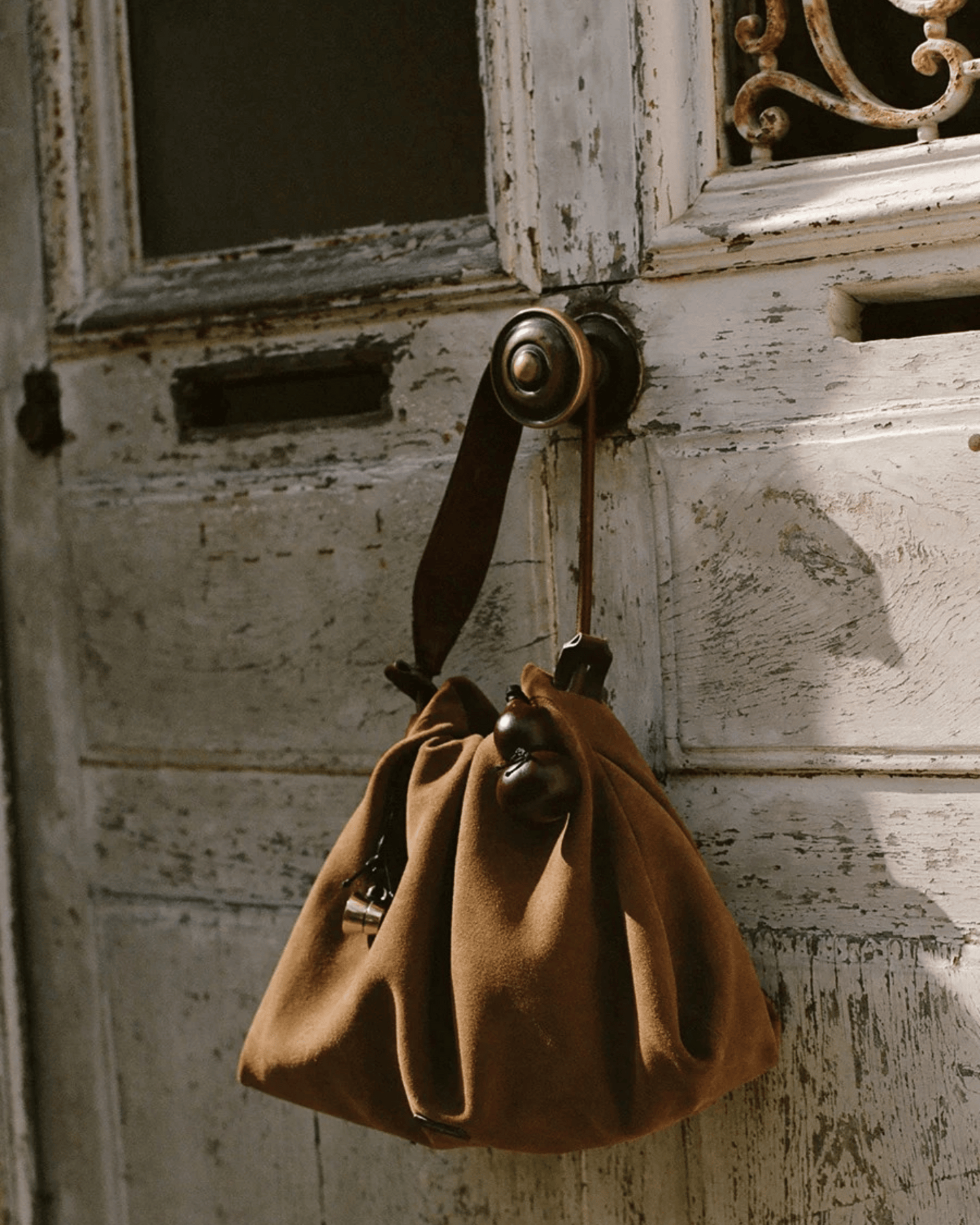 Bolsa de couro legítimo com cordão Gather – opções de tamanho mini/pequeno/médio