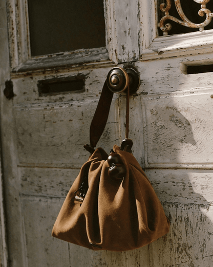 Bolsa de couro legítimo com cordão Gather – opções de tamanho mini/pequeno/médio