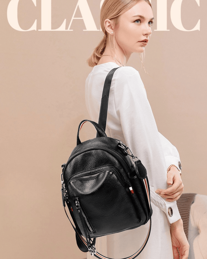 Urban – Şerit Detaylı Çok Bölmeli Mini Sırt & Omuz Çantası