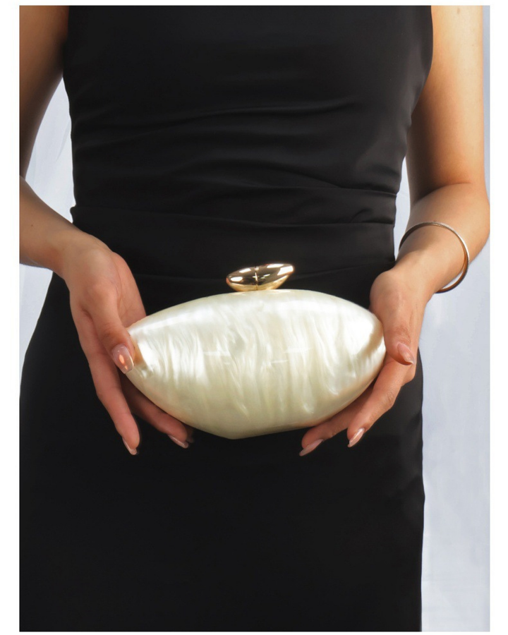 PearlPebble™ Akrilik Abiye Clutch