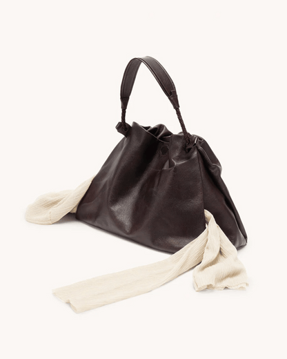 Bolsa de couro legítimo com cordão Gather – opções de tamanho mini/pequeno/médio