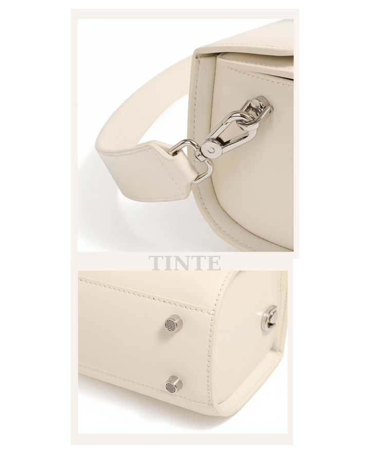 Swiss Deri Silindir Mini El & Omuz Çantası – Ayarlanabilir Askılı Top-Handle Bag