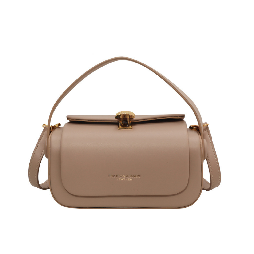 Bolsa de mão e bolsa de ombro minimalista retrô com fivela | Design elegante e versátil