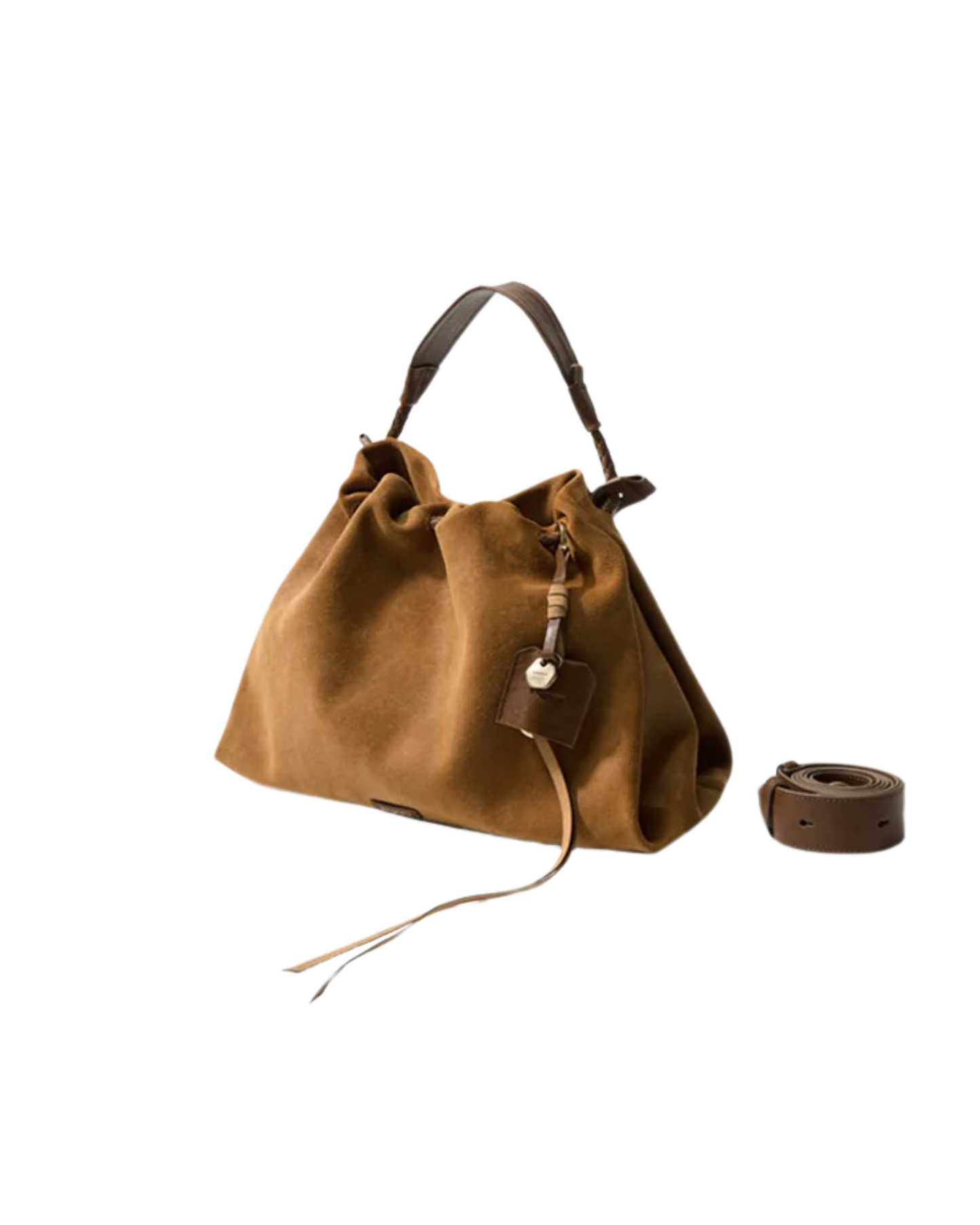 Bolsa de couro legítimo com cordão Gather – opções de tamanho mini/pequeno/médio